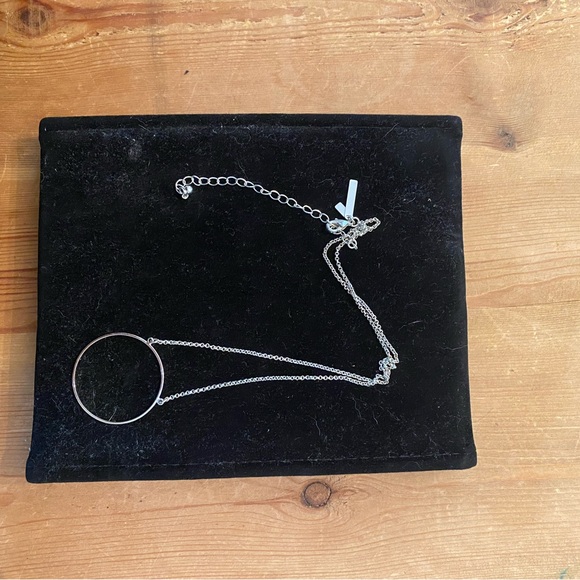 Lele Sadoughi Silver Circle Necklace - Picture 1 of 4